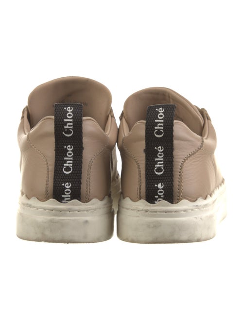 Chloé Leather Scalloped Accent Sneakers
