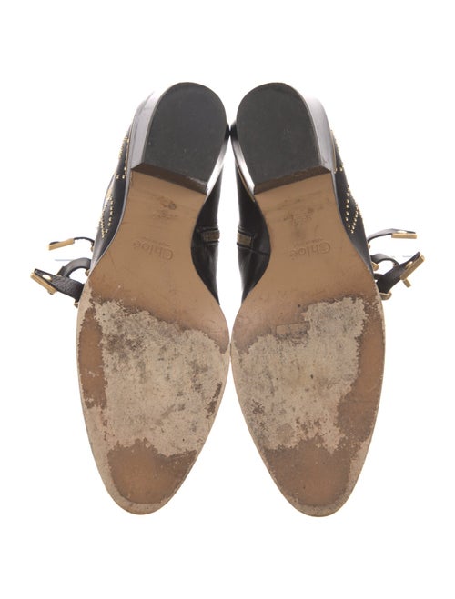 Chloé Leather Studded Accents Western Boots