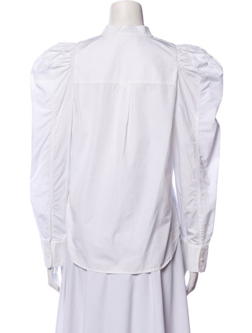 Chloé Mock Neck Long Sleeve Button-Up Top