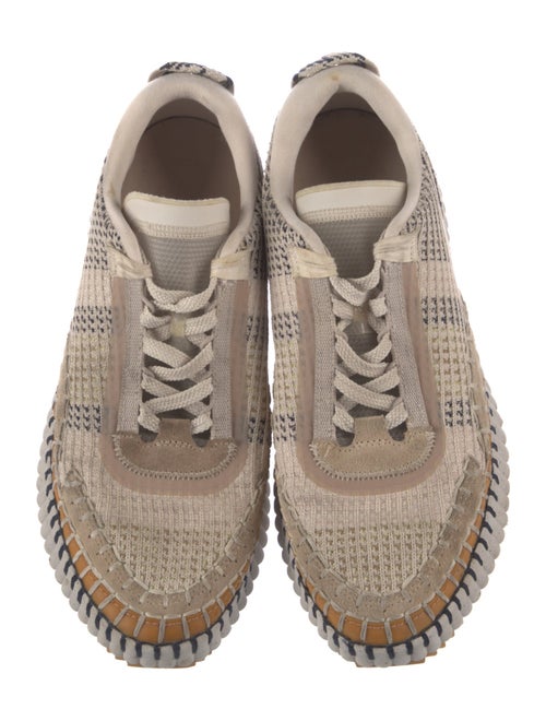 Chloé Tweed Pattern Sneakers