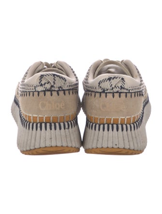 Chloé Tweed Pattern Sneakers