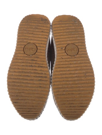 Chloé Tweed Pattern Sneakers