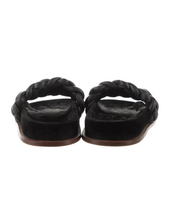Chloé Leather Braided Accents Slides