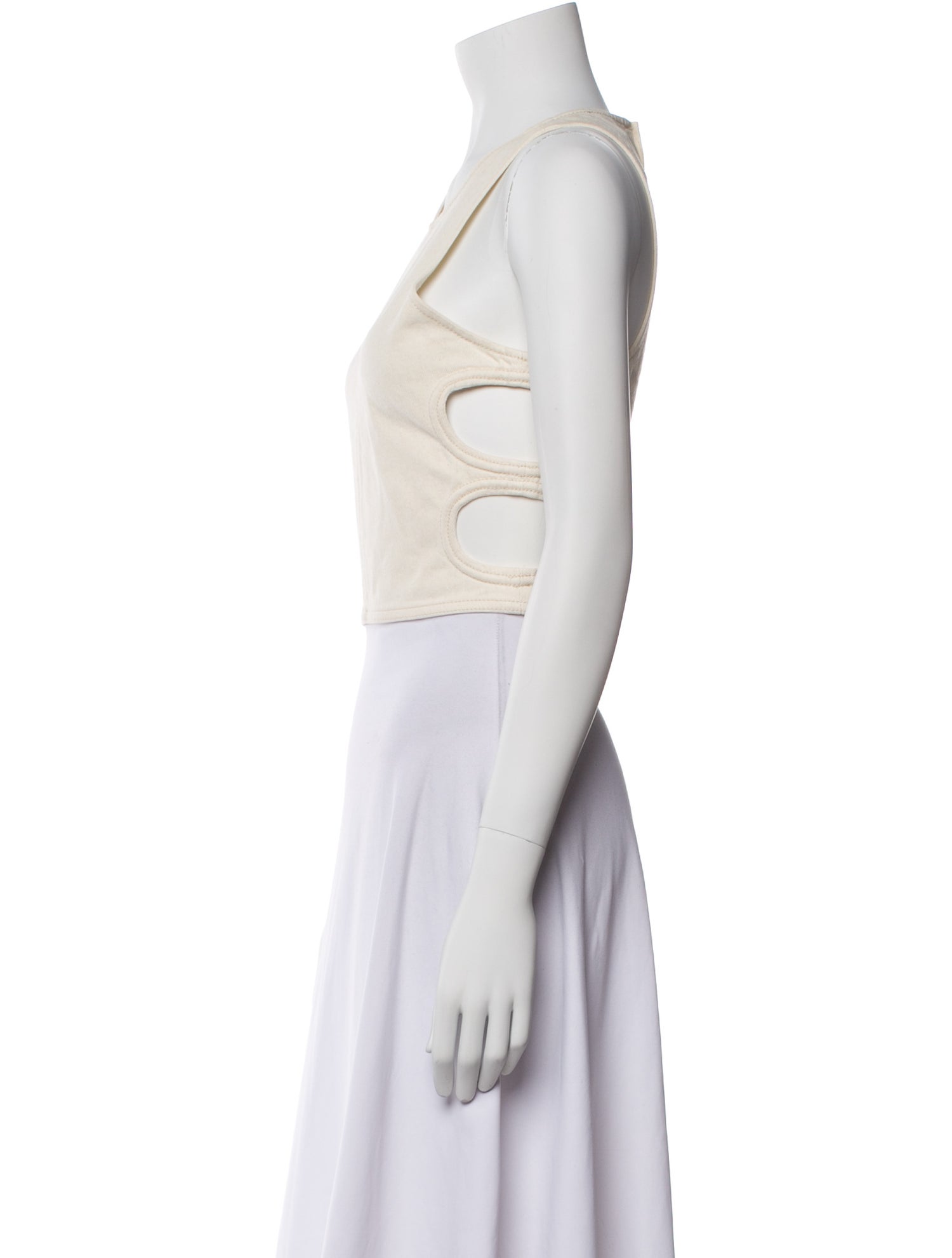 Chloé Scoop Neck Sleeveless Crop Top