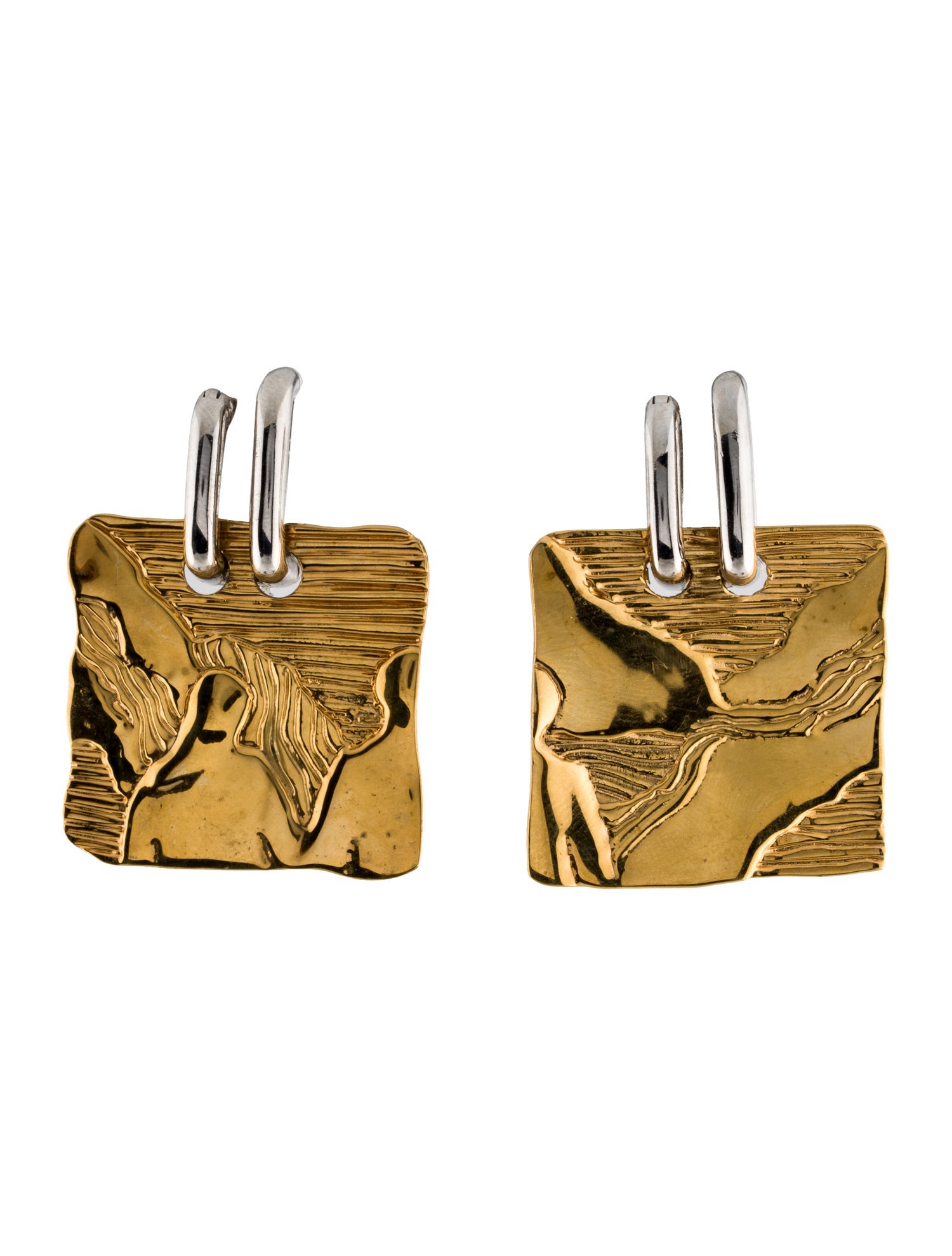 Chloé Two-Tone Square Drop Earrings