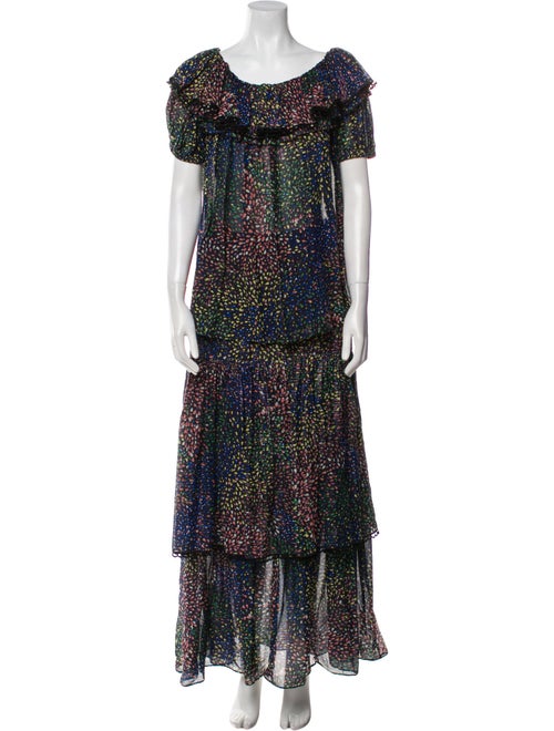 Chloé Printed Eyelet Trim Skirt Set