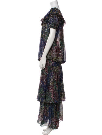 Chloé Printed Eyelet Trim Skirt Set