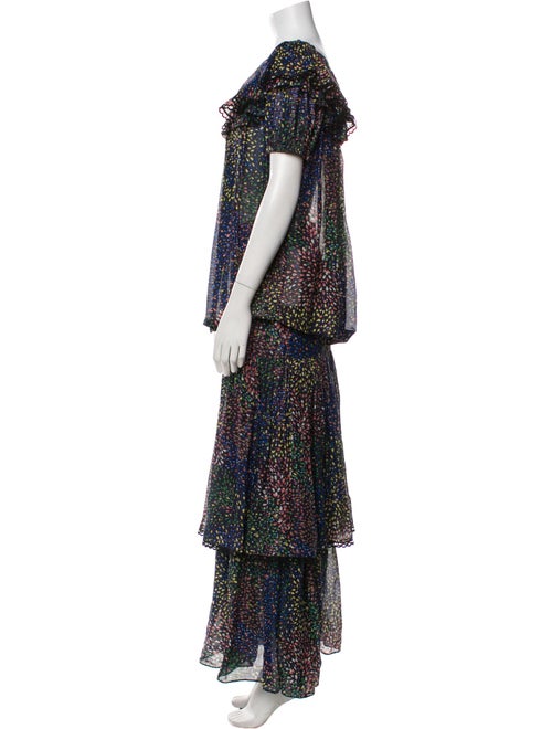 Chloé Printed Eyelet Trim Skirt Set