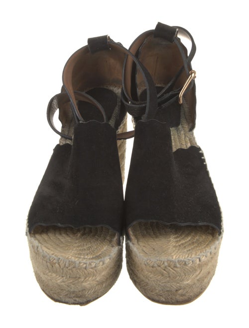 Chloé Suede Scalloped Accent Espadrilles