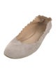 Chloé Suede Scalloped Accent Ballet Flats