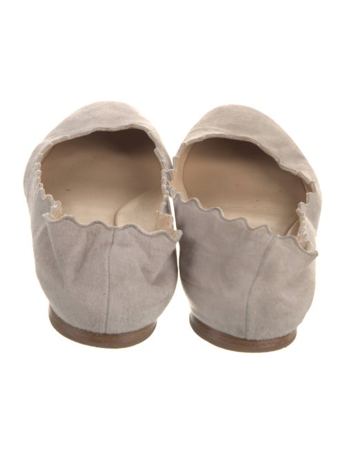 Chloé Suede Scalloped Accent Ballet Flats