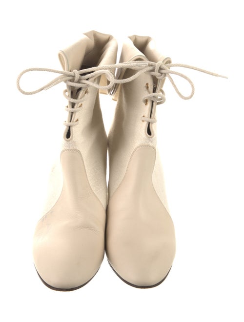 Chloé Canvas Lace-Up Boots