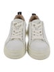 Chloé Leather Scalloped Accent Sneakers