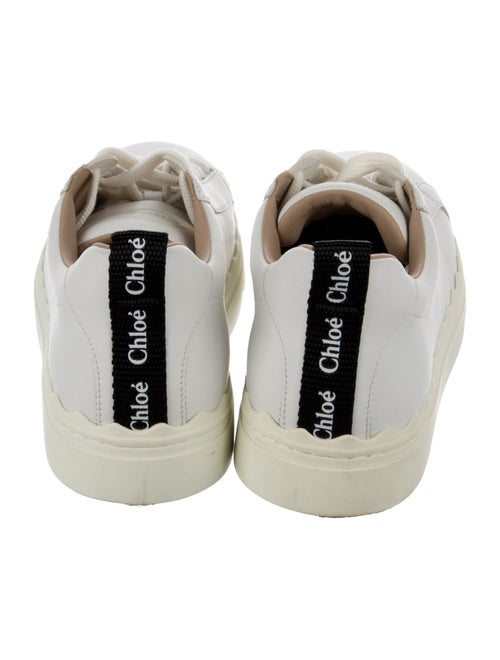 Chloé Leather Scalloped Accent Sneakers