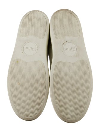 Chloé Leather Scalloped Accent Sneakers