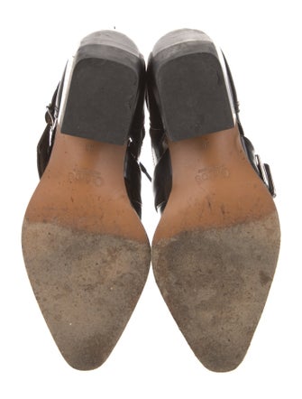 Chloé Patent Leather Cutout Accent Lace-Up Boots