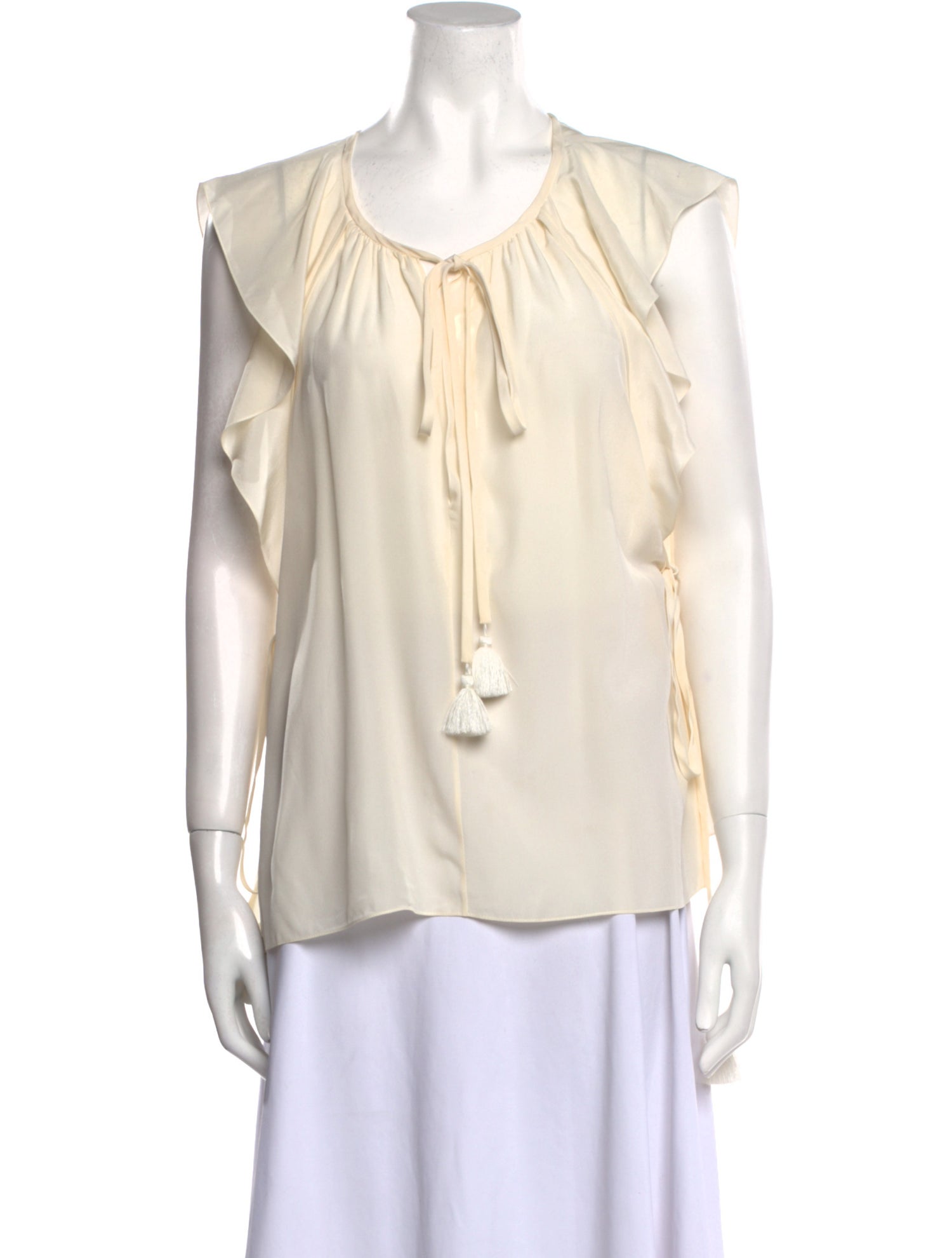 Chloé Silk Scoop Neck Blouse