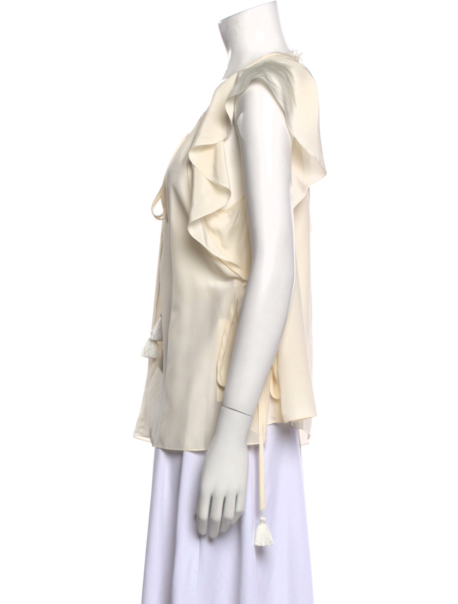 Chloé Silk Scoop Neck Blouse