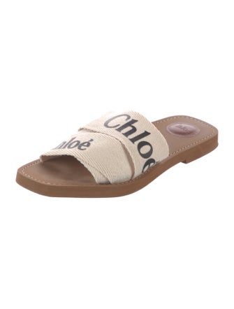 Chloé Canvas Graphic Print Slides