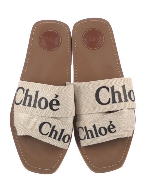 Chloé Canvas Graphic Print Slides