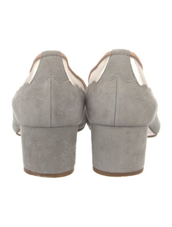 Chloé Suede Mesh Accents Pumps