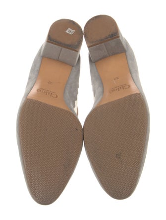 Chloé Suede Mesh Accents Pumps