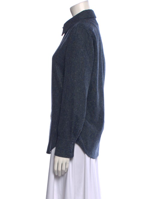 Chloé Virgin Wool Long Sleeve Button-Up Top