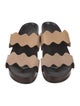 Chloé Leather Scalloped Accent Slides