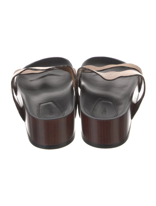 Chloé Leather Scalloped Accent Slides