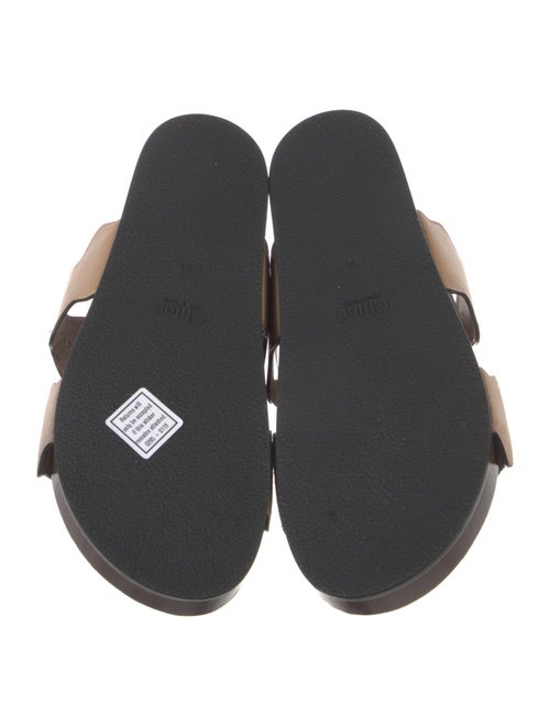 Chloé Leather Scalloped Accent Slides