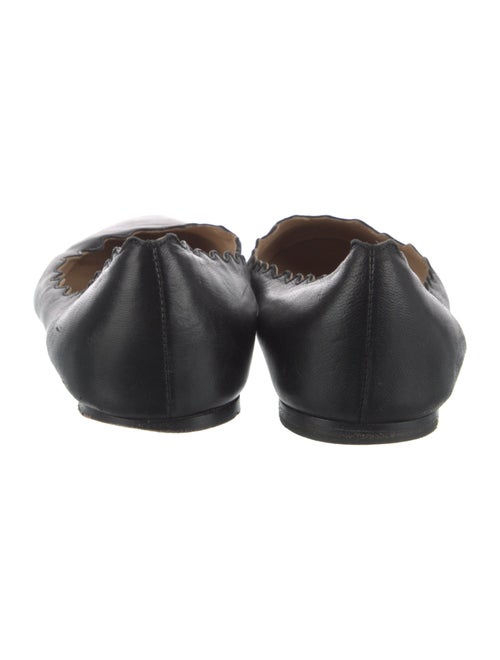 Chloé Leather Scalloped Accent Ballet Flats