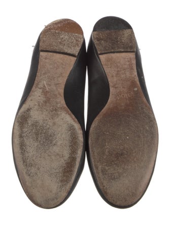 Chloé Leather Scalloped Accent Ballet Flats