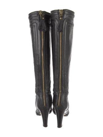 Chloé Leather Animal Print Boots