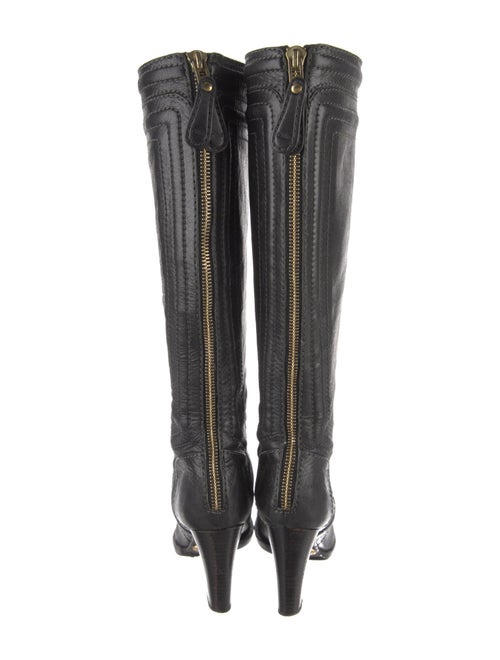 Chloé Leather Animal Print Boots