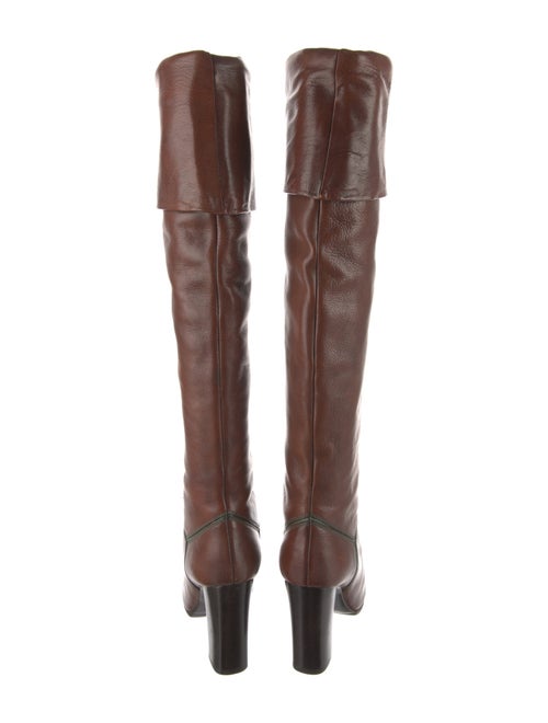 Chloé Leather Whipstitch Trim Boots