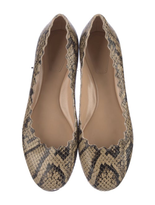 Chloé Lauren Embossed Leather Flats