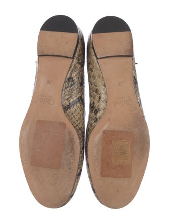 Chloé Lauren Embossed Leather Flats