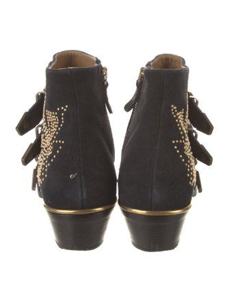 Chloé Suede Studded Accents Boots