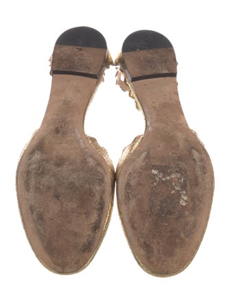 Chloé Leather Scalloped Accent D'Orsay Flats