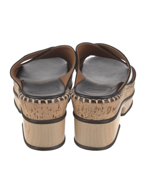 Chloé Leather Colorblock Pattern Slides