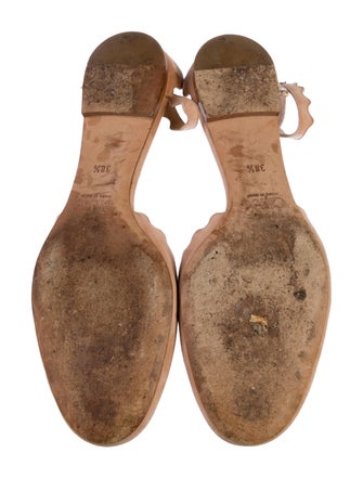 Chloé Suede Scalloped Accent D'Orsay Flats