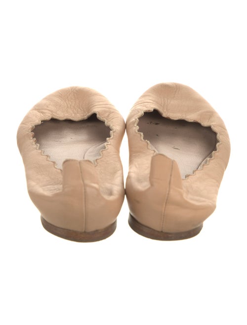Chloé Leather Scalloped Accent Ballet Flats
