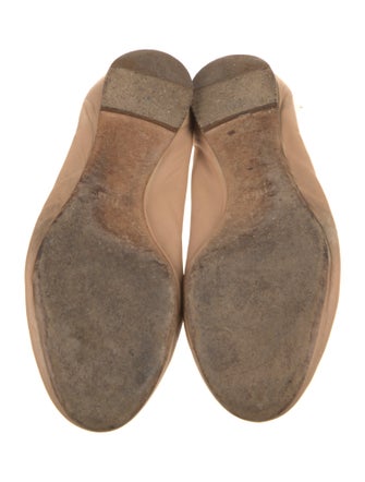 Chloé Leather Scalloped Accent Ballet Flats