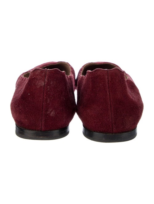 Chloé Suede Scalloped Accent Ballet Flats