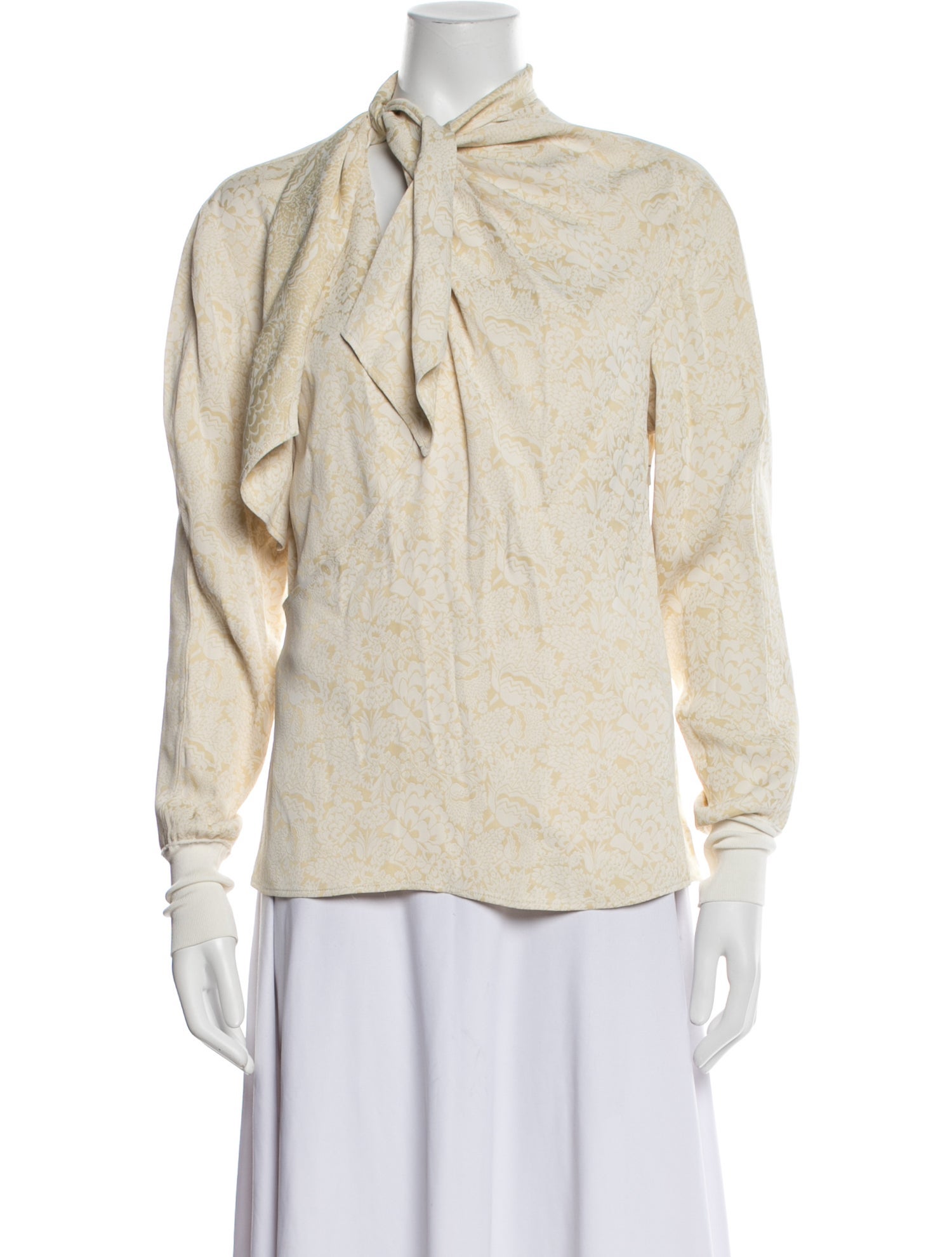 Chloé Tie Neck Long Sleeve Sweatshirt