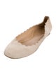 Chloé Suede Scalloped Accent Ballet Flats