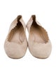 Chloé Suede Scalloped Accent Ballet Flats