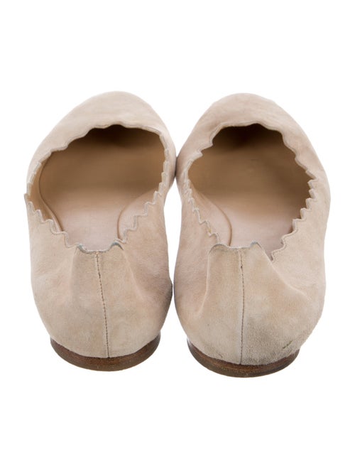 Chloé Suede Scalloped Accent Ballet Flats