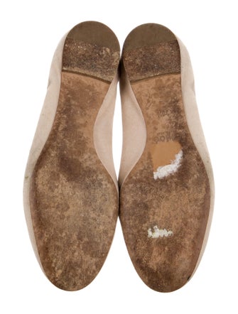 Chloé Suede Scalloped Accent Ballet Flats