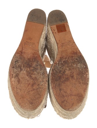 Chloé Suede Scalloped Accent Espadrilles